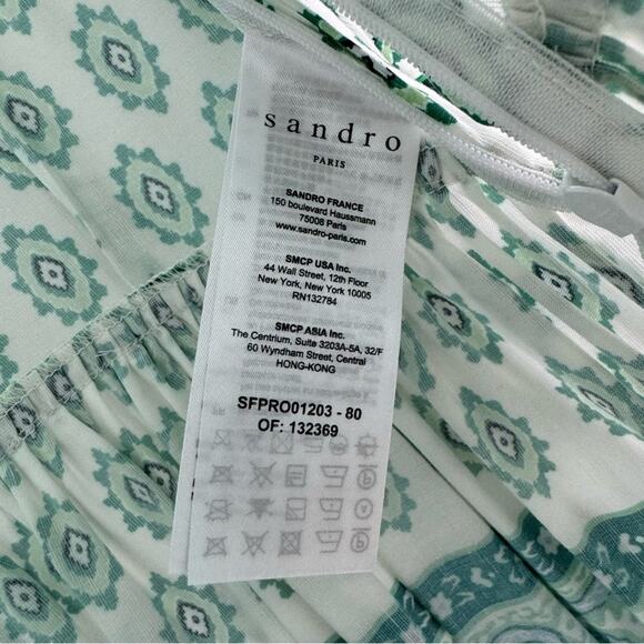 Sandro Naima Printed Mini Long Sleeve Dress - Picture 4 of 6